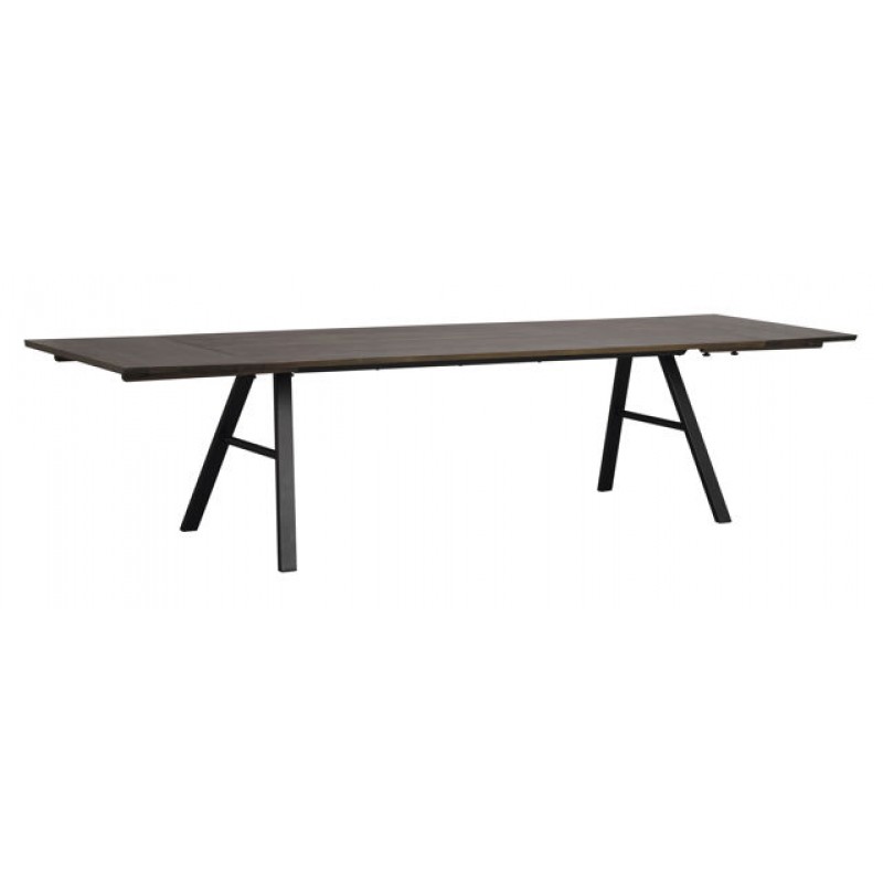 RO Brigham Extending Dining Table Brown/Black